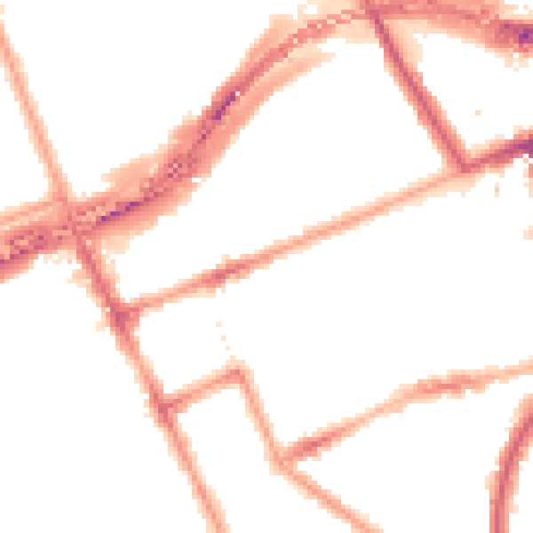 Night-time road noise heatmap for W11 1EE