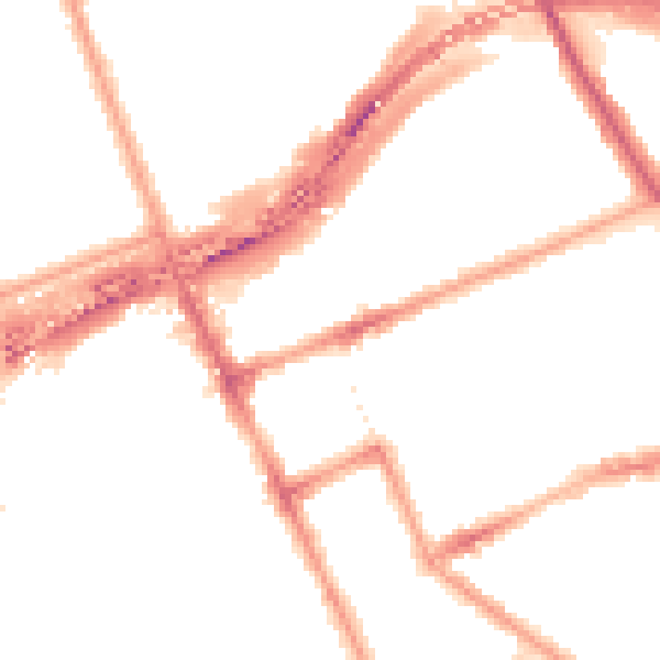 Night-time road noise heatmap for W11 1EH