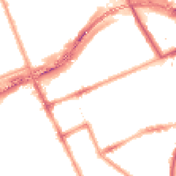 Night-time road noise heatmap for W11 1EJ