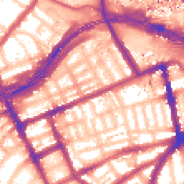 Daytime road noise heatmap for W11 1EP