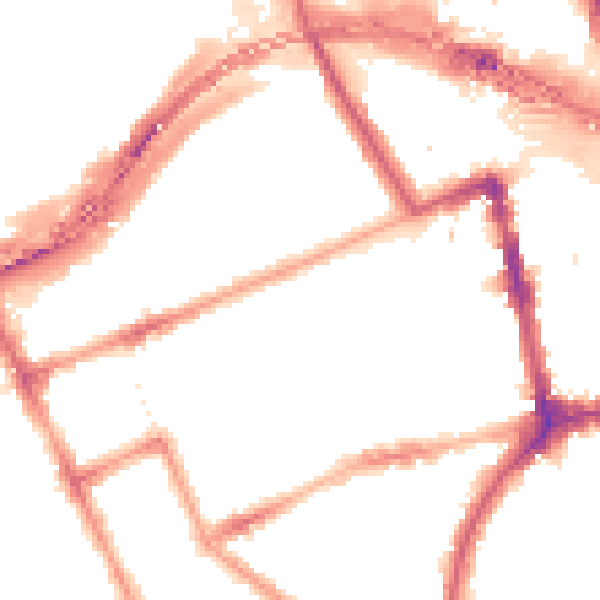 Night-time road noise heatmap for W11 1JD