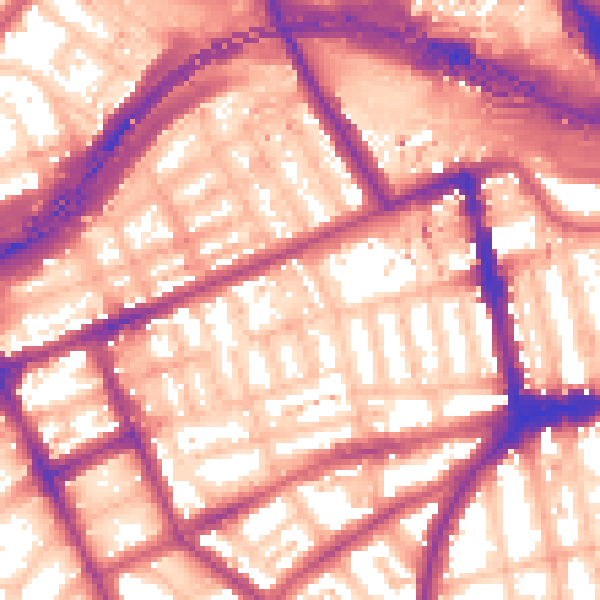 Daytime road noise heatmap for W11 1JP