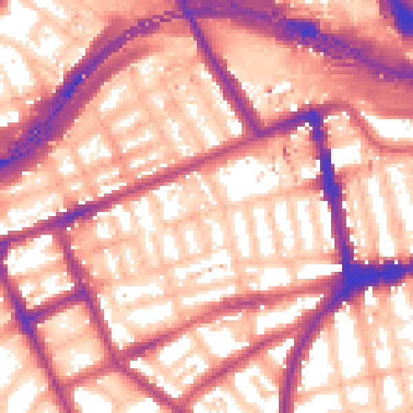 Daytime road noise heatmap for W11 1JR