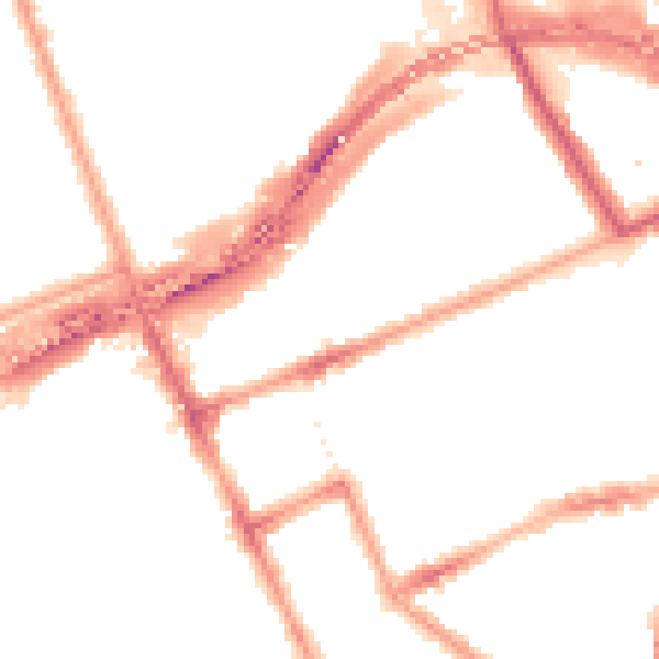 Night-time road noise heatmap for W11 1LQ