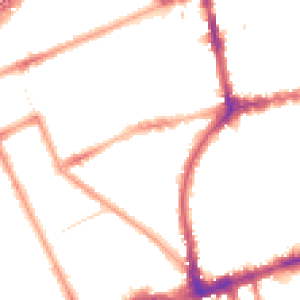 Night-time road noise heatmap for W11 2AE
