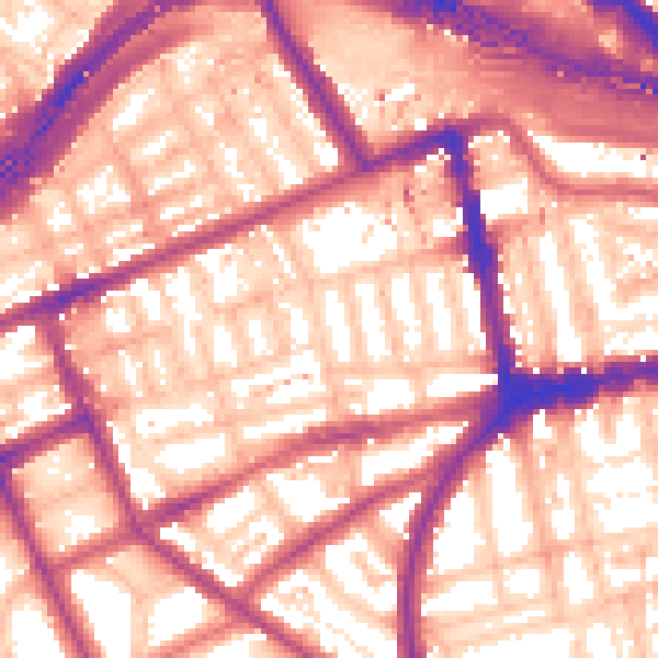 Daytime road noise heatmap for W11 2AH