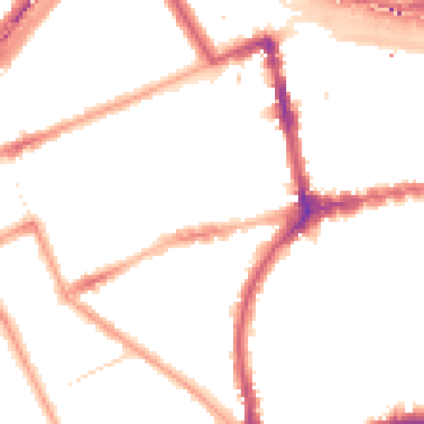 Night-time road noise heatmap for W11 2AN