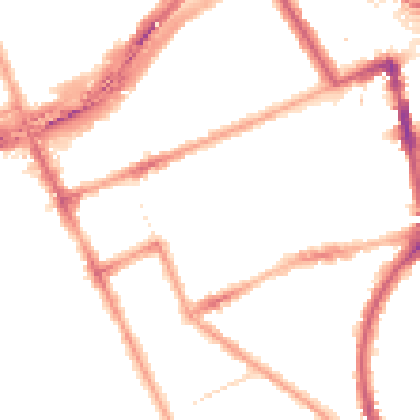 Night-time road noise heatmap for W11 2BD
