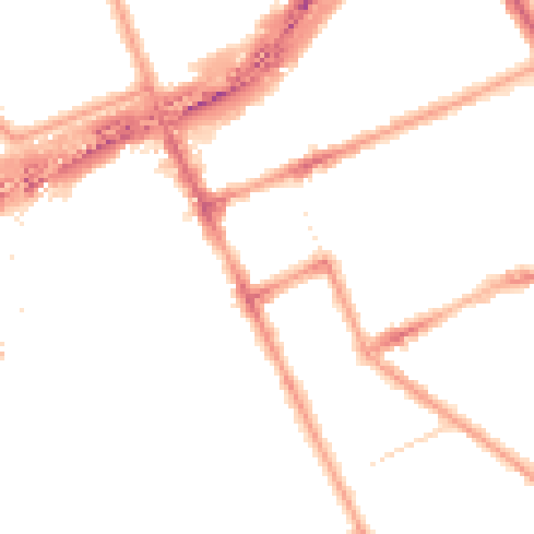 Night-time road noise heatmap for W11 2EH