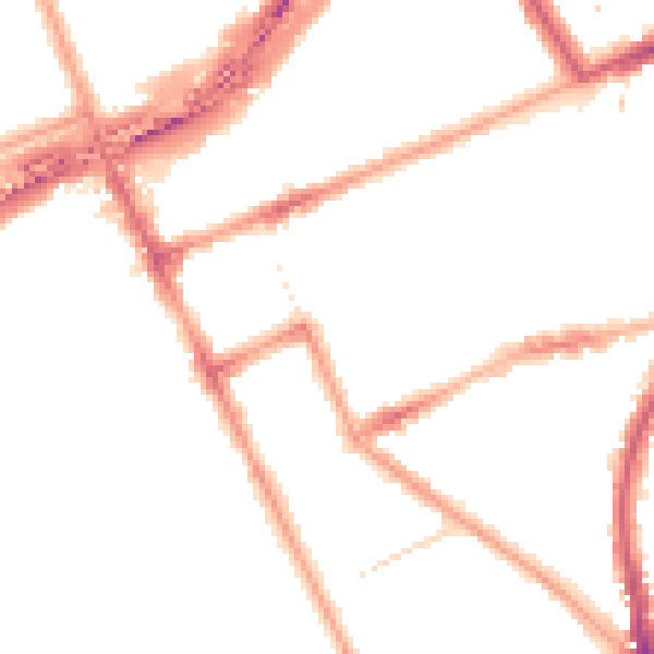 Night-time road noise heatmap for W11 2JA