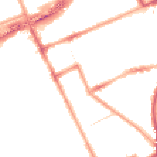 Night-time road noise heatmap for W11 2LA