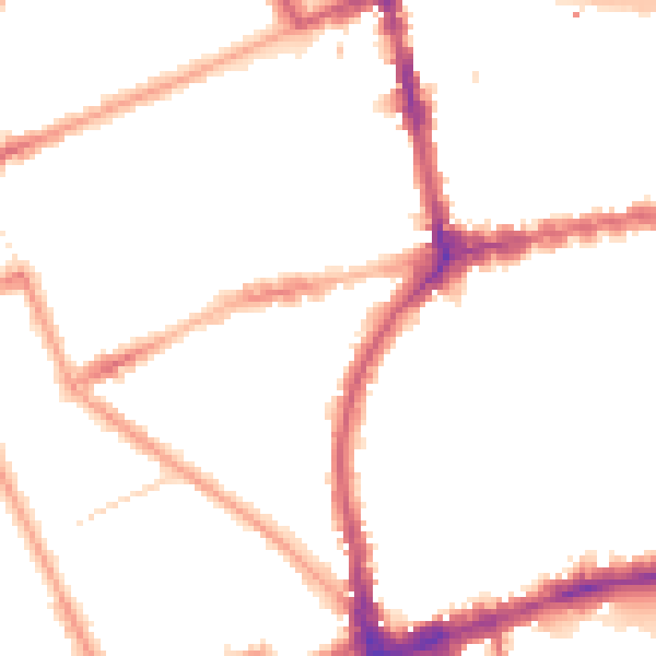 Night-time road noise heatmap for W11 2RB