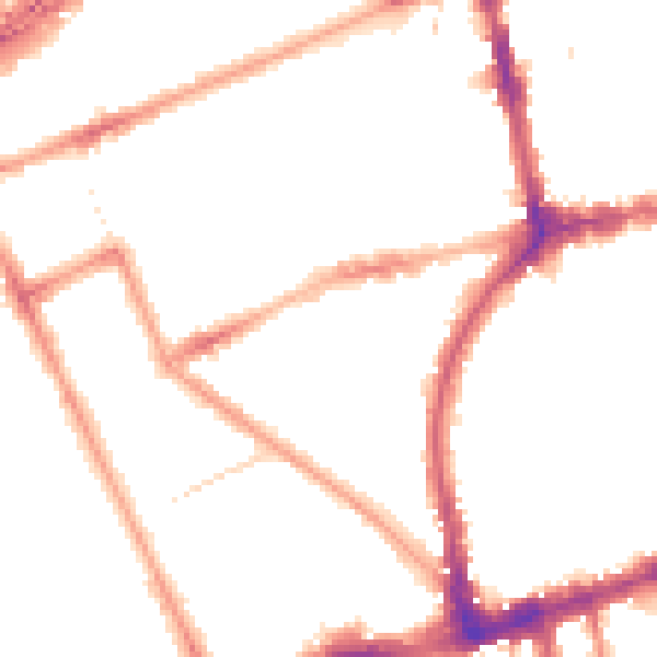 Night-time road noise heatmap for W11 2RZ