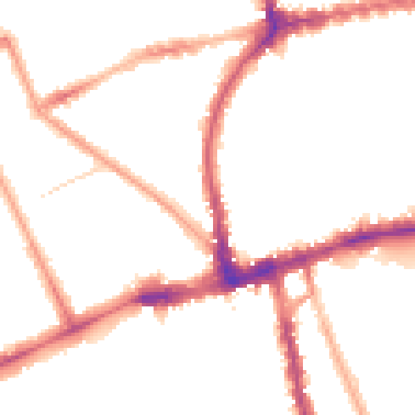 Night-time road noise heatmap for W11 3DA