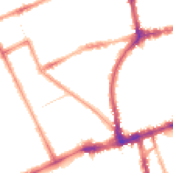 Night-time road noise heatmap for W11 3DJ