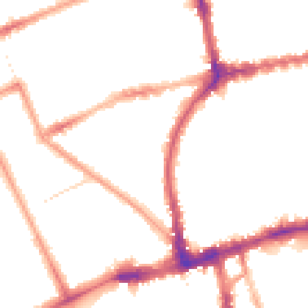 Night-time road noise heatmap for W11 3EQ