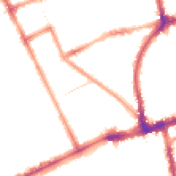 Night-time road noise heatmap for W11 3HB