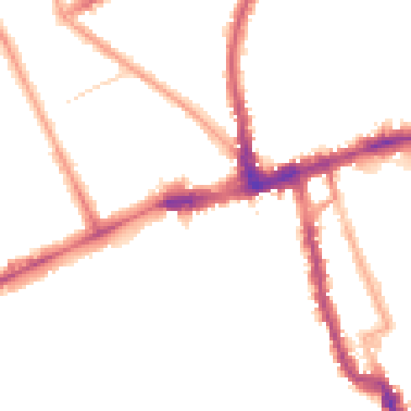 Night-time road noise heatmap for W11 3LB
