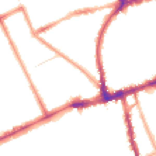 Night-time road noise heatmap for W11 3NF