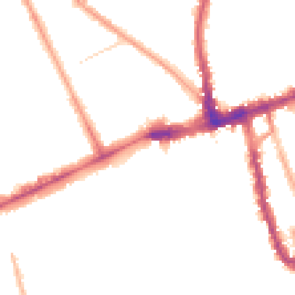 Night-time road noise heatmap for W11 3RH