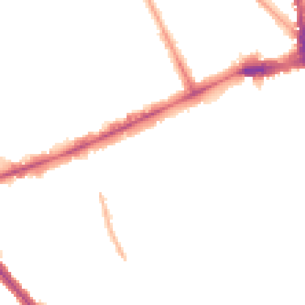 Night-time road noise heatmap for W11 3SU