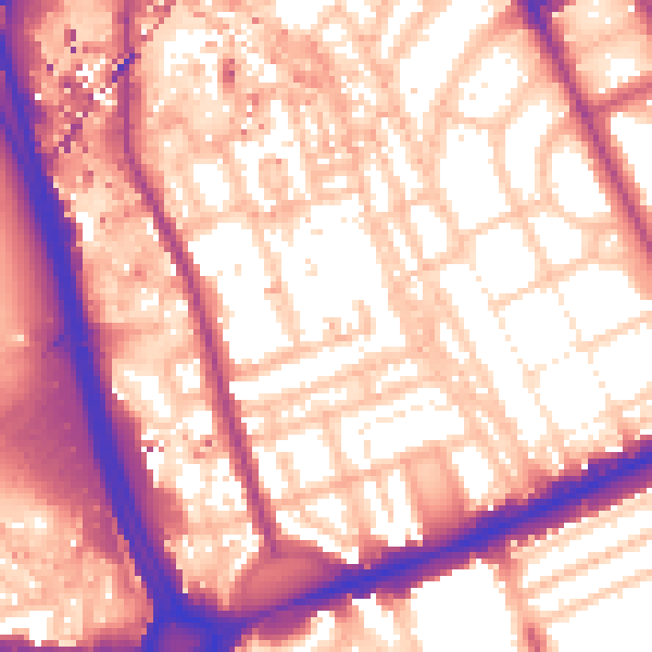 Daytime road noise heatmap for W11 4BG
