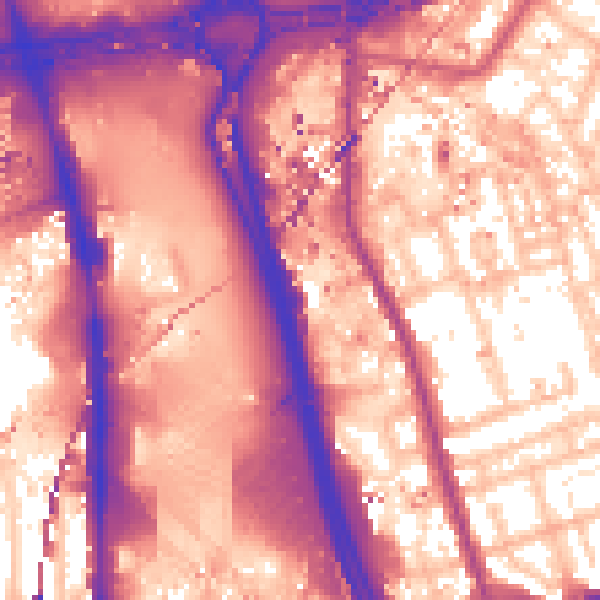 Daytime road noise heatmap for W11 4EX