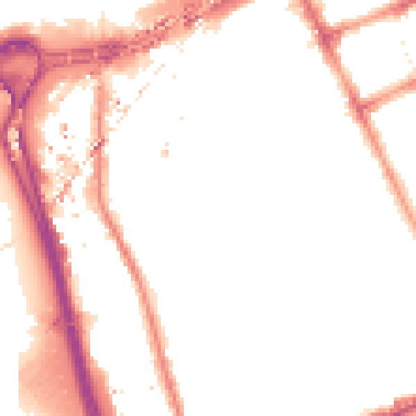 Night-time road noise heatmap for W11 4HG