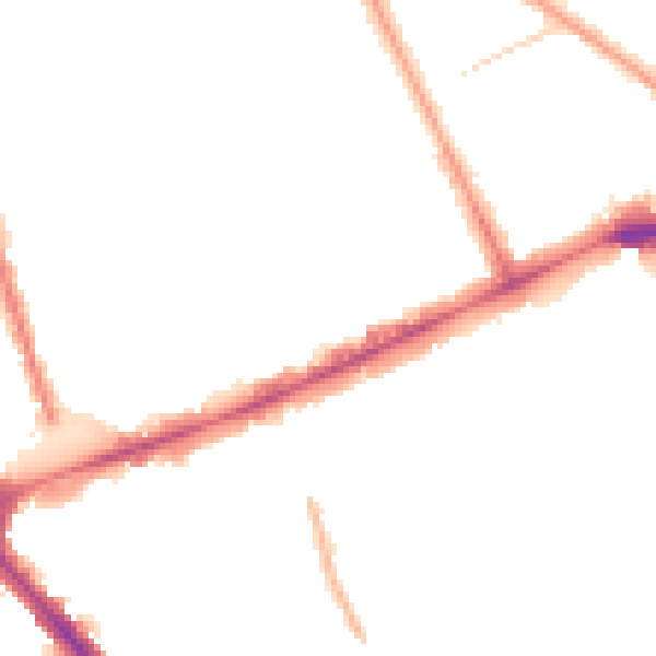 Night-time road noise heatmap for W11 4JT