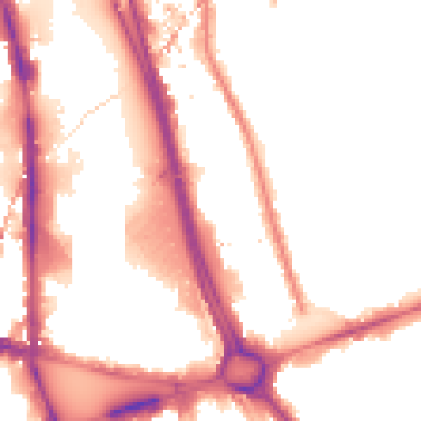 Night-time road noise heatmap for W11 4JX