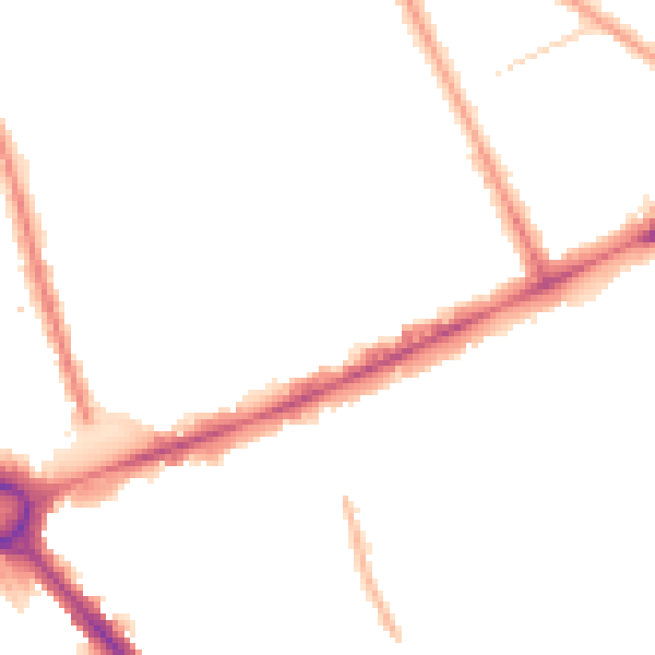 Night-time road noise heatmap for W11 4LH