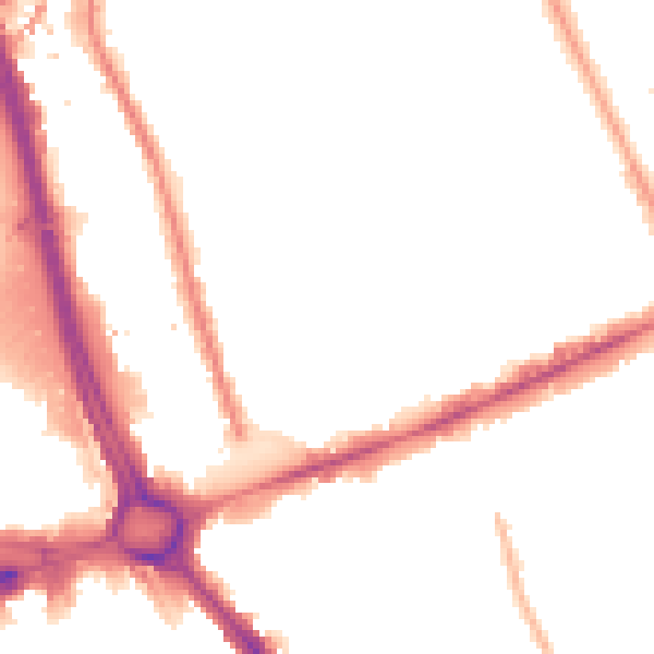 Night-time road noise heatmap for W11 4QT
