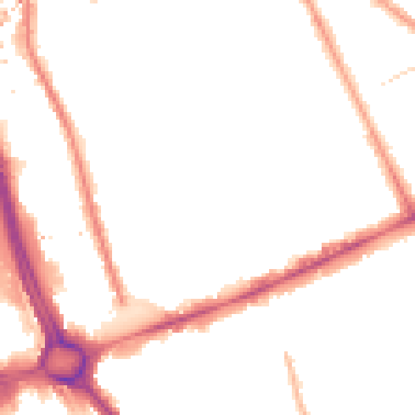 Night-time road noise heatmap for W11 4QZ