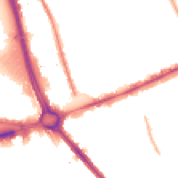 Night-time road noise heatmap for W11 4RJ