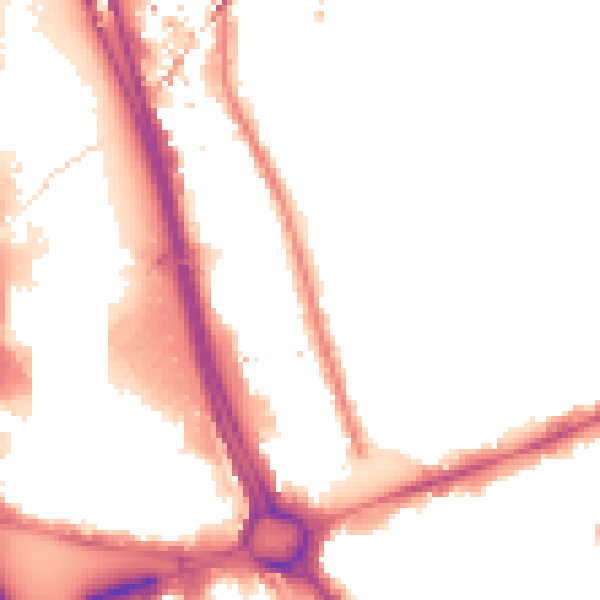 Night-time road noise heatmap for W11 4ST