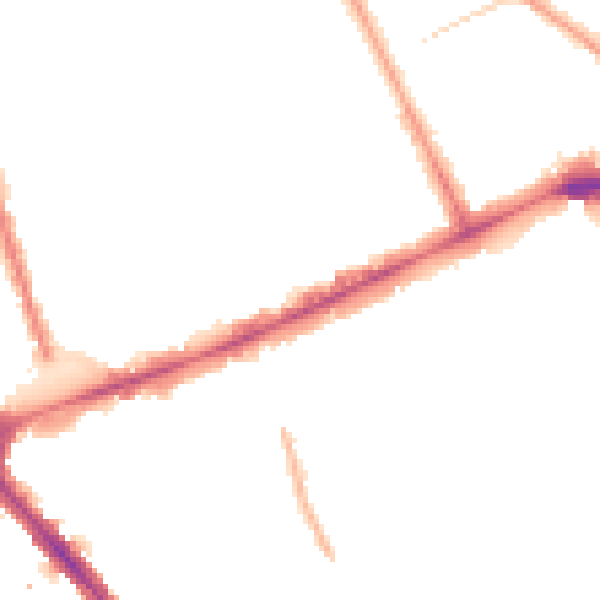 Night-time road noise heatmap for W11 4UA