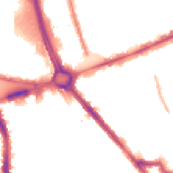 Night-time road noise heatmap for W11 4UY
