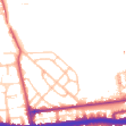 Daytime road noise heatmap for W12 0AL