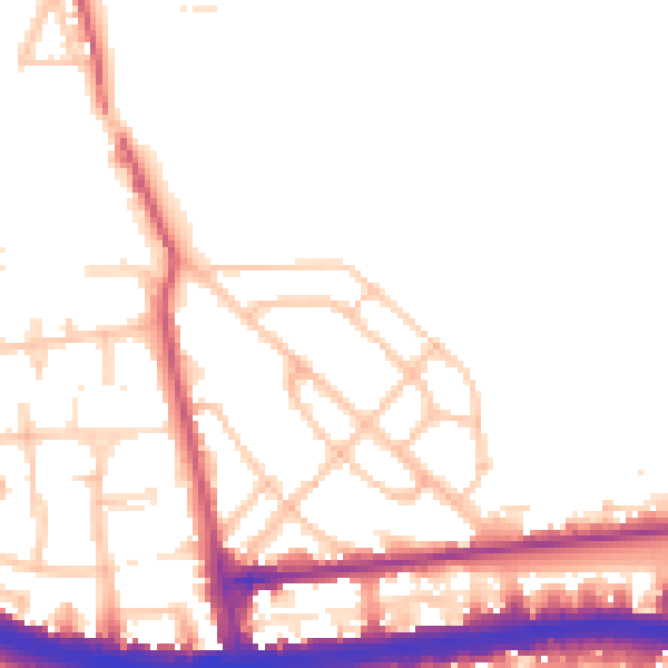 Daytime road noise heatmap for W12 0AU