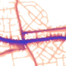Daytime road noise heatmap for W12 0BL