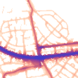 Daytime road noise heatmap for W12 0BQ