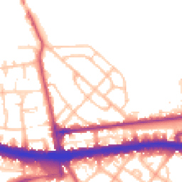 Daytime road noise heatmap for W12 0BT
