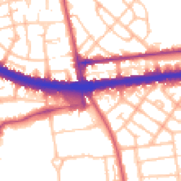 Daytime road noise heatmap for W12 0DD