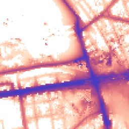 Daytime road noise heatmap for W12 0EA