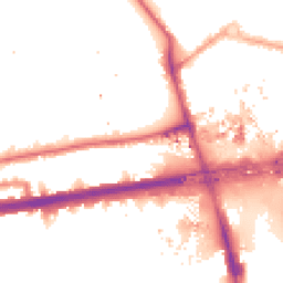 Night-time road noise heatmap for W12 0EA