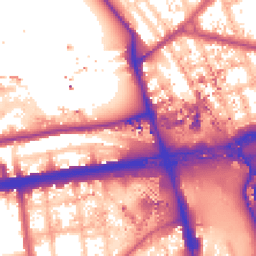 Daytime road noise heatmap for W12 0EB