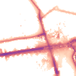 Night-time road noise heatmap for W12 0EB