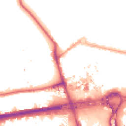 Night-time road noise heatmap for W12 0HG