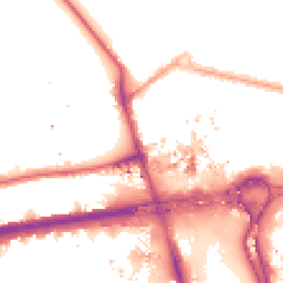 Night-time road noise heatmap for W12 0HT