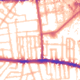Daytime road noise heatmap for W12 0JQ